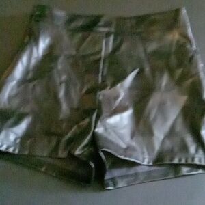 Short leather shorts